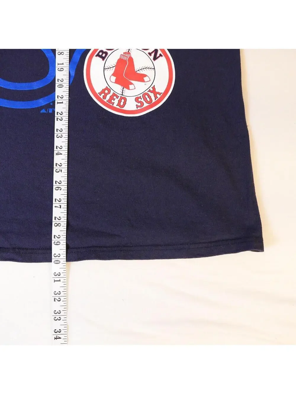 VTG adidas Boston Red Sox Sleeveless Tank Top Mens L MLB Graphic Navy USA Made
